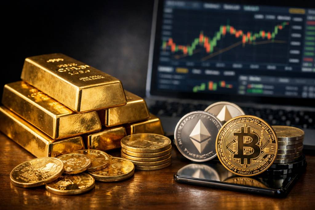 Or vs crypto : des placements opposés à comparer pour diversifier son épargne